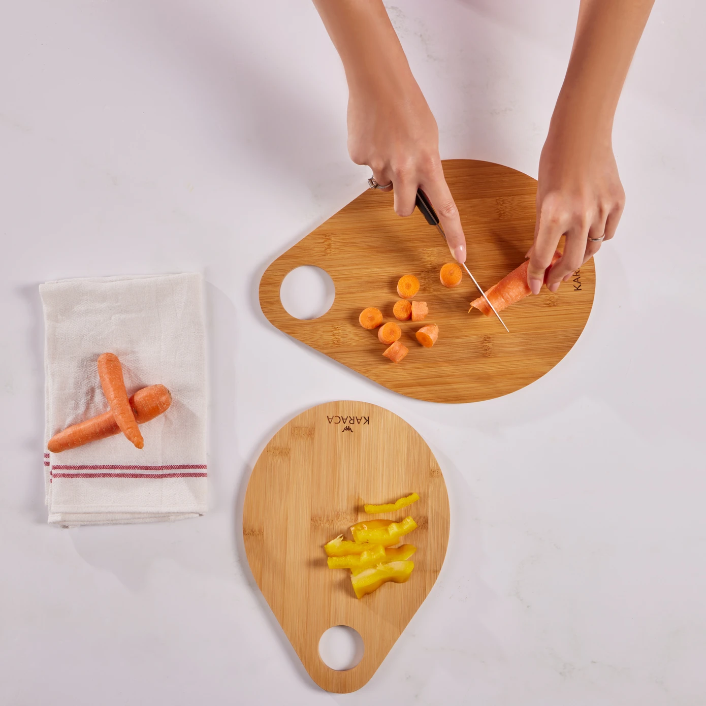[153.03.06.1959] KARACA DAMLA 2-PIECE CUTTING BOARD