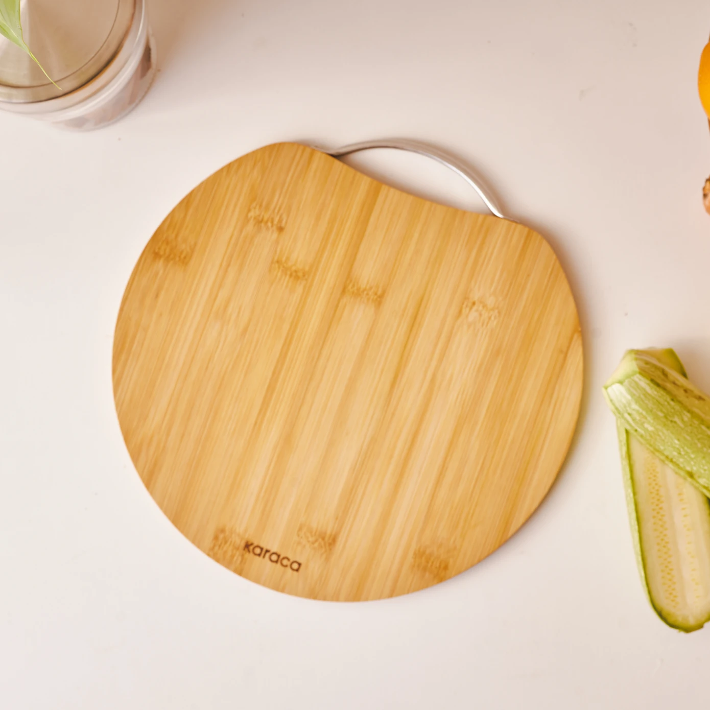 [153.03.09.0020] KARACA OWEN ROUND LARGE CUTTING BOARD