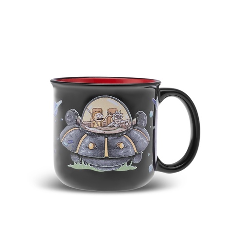 [153.09.01.3574] KARACA RICK AND MORTY 400 ML SİYAH KUPA