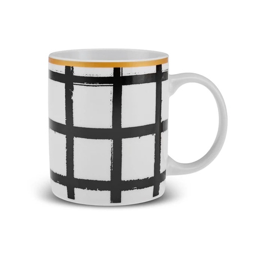 [153.09.01.2789] KARACA BLACK LINES 360 ML MUG