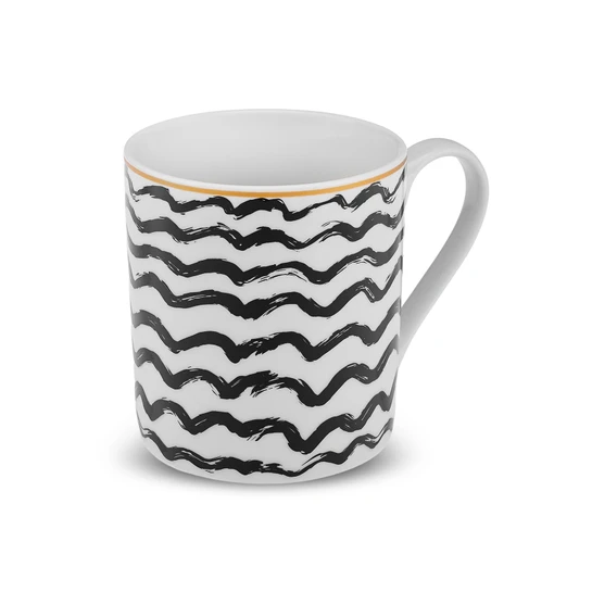 [153.09.01.2791] KARACA BLACK ZIGZAG 360 ML CUP