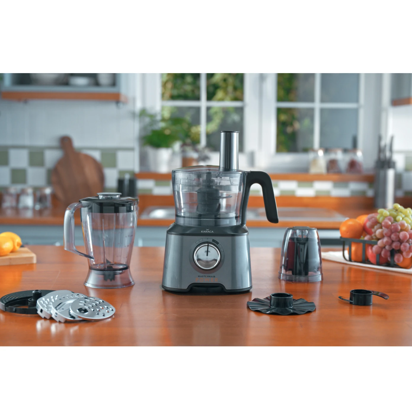 [153.03.06.6570] KARACA MASTERMAID POWER 10 IN 1 FOOD PREPARATION SET GALAXY GRAY