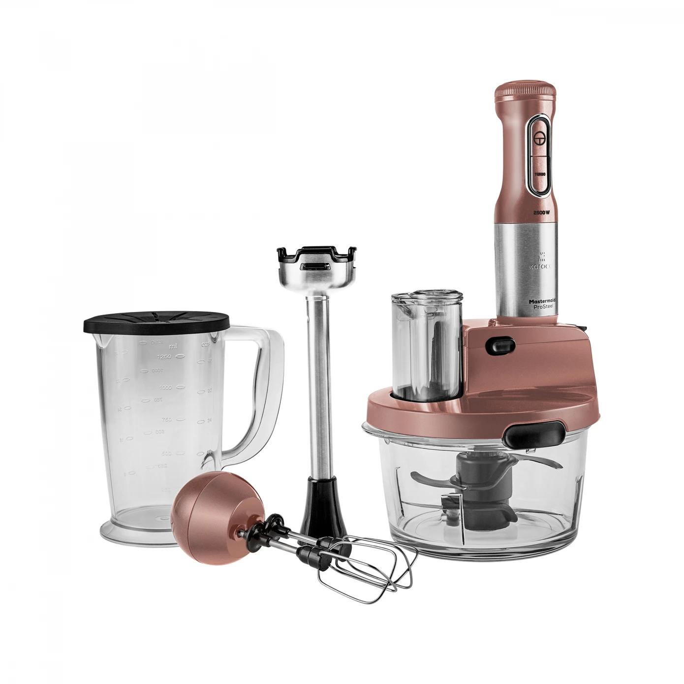 [153.09.01.1249] KARACA MM PROSTEEL 2500 GLASS KITCHEN PROCESSOR ROSEGOLD -INOX