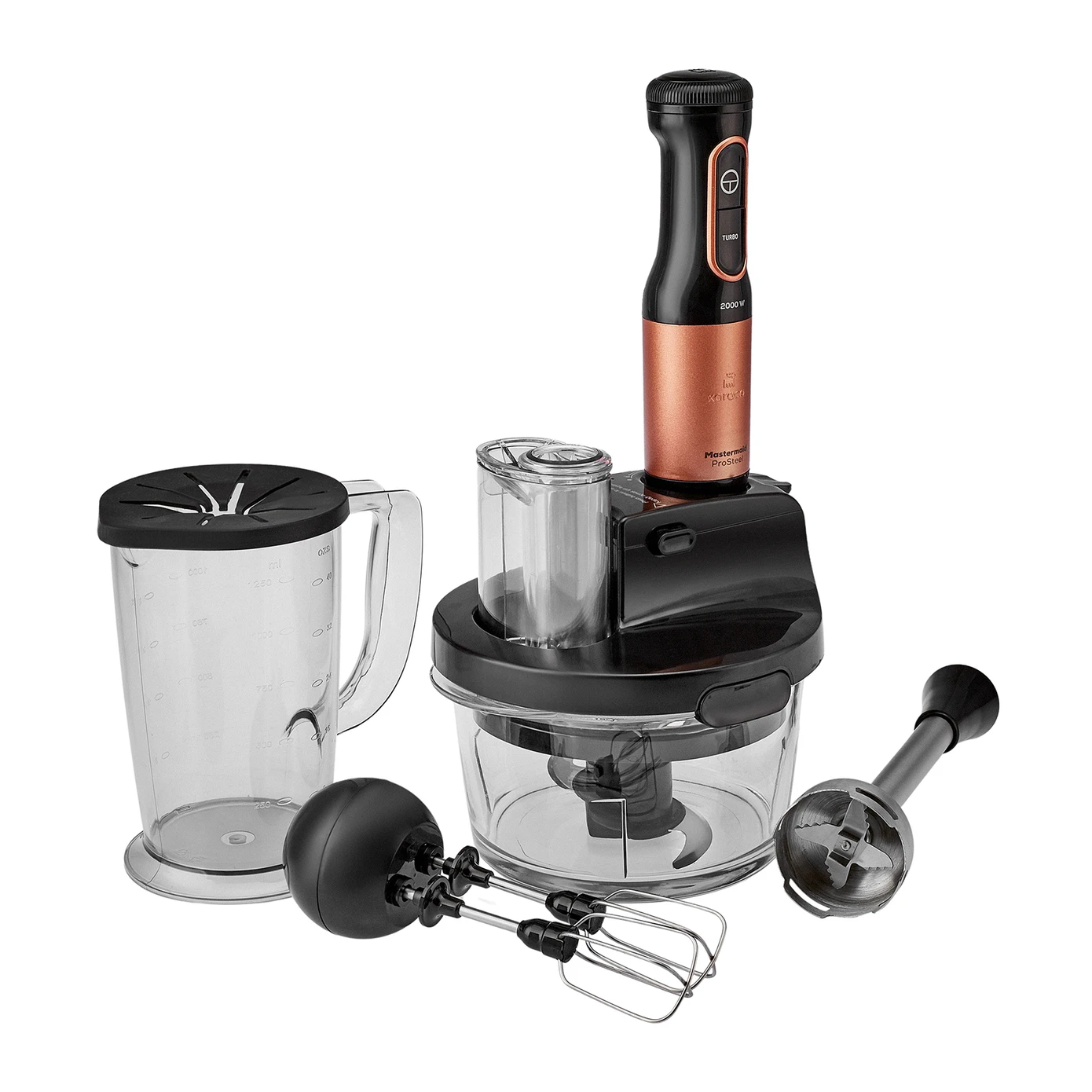 [153.09.01.1997] KARACA MM PROSTEEL 2500 GLASS KITCHEN PROCESSOR BLACK COPPER