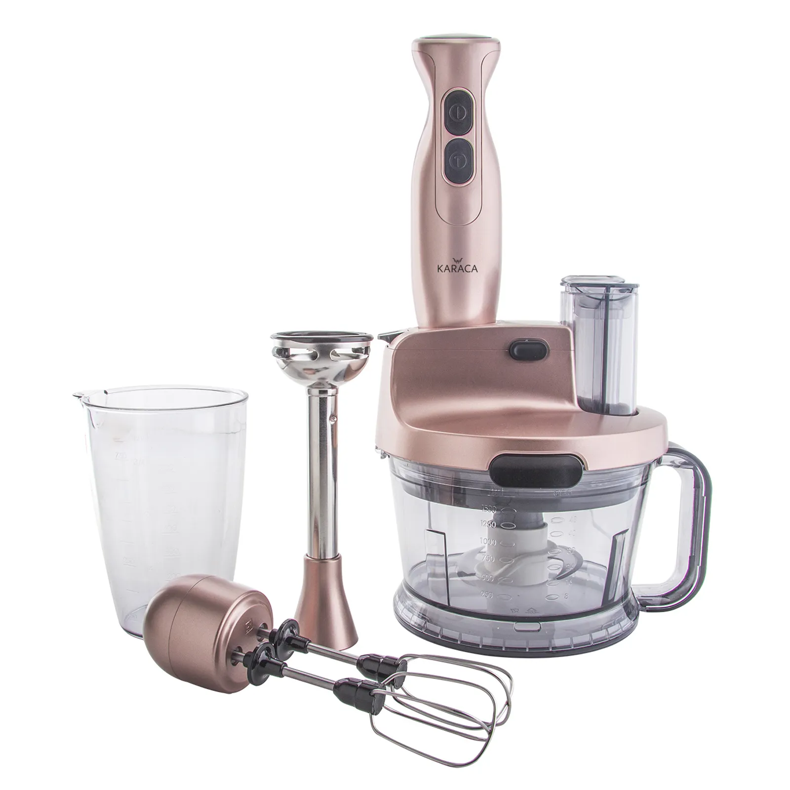 [153.03.08.4598] KARACA ROSEGOLD KITCHEN PROCESSOR 2000W
