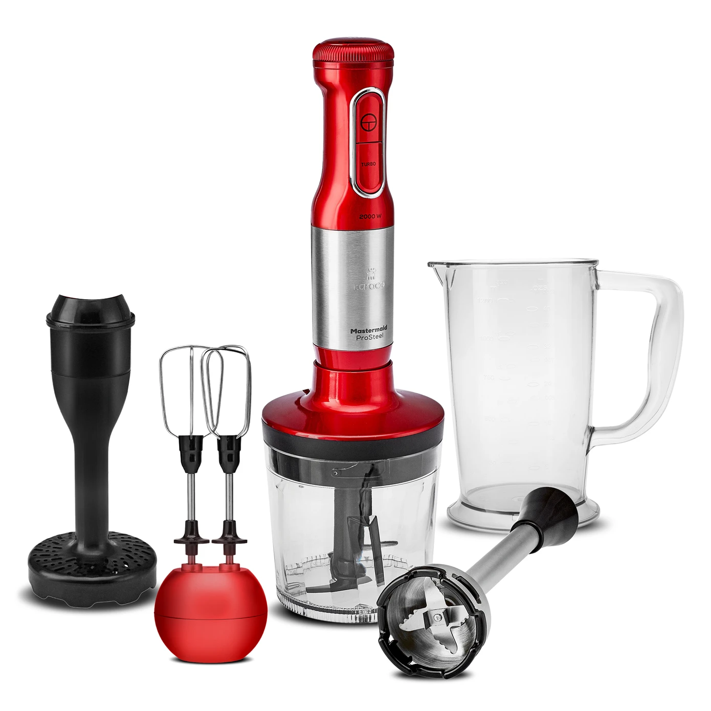[153.09.01.2019] KARACA MM PROSTEEL 2000 BLENDER SET IMPERIAL RED-INOX