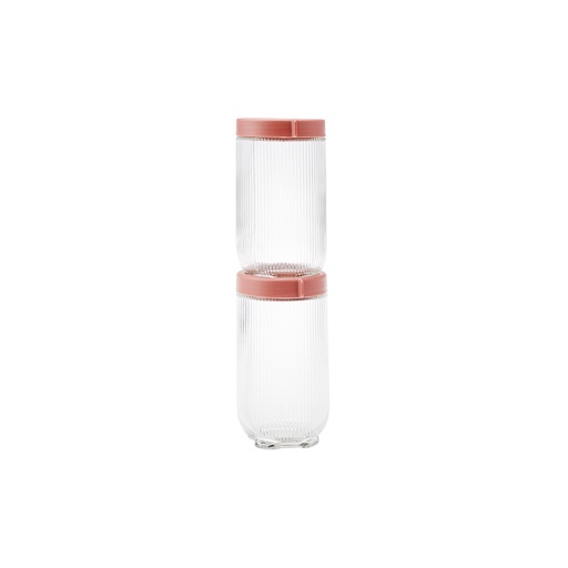 [153.03.06.7973] KARACA RIBBED 900 ML 2'Lİ SAKLAMA KABI