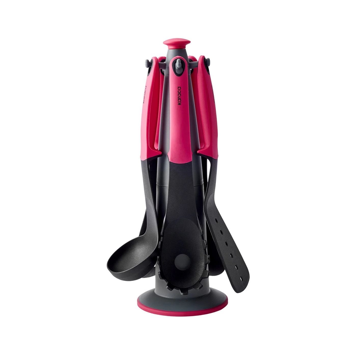 [153.03.06.9529] KARACA DAVE PINK 6 PIECE SERVICE SET WITH STAND