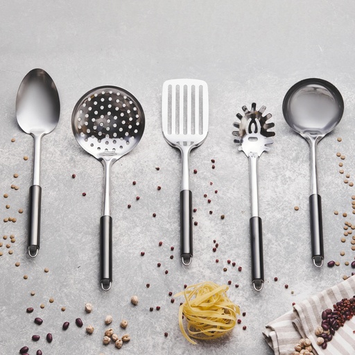 [153.03.08.2895] APRICOT MASTER BLACK 5 PIECE SERVICE SET