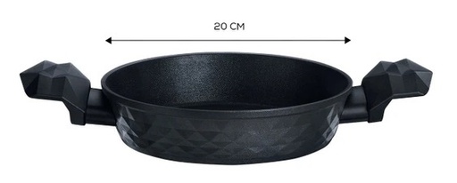 [153.03.08.0417] KARACA BIO DIAMOND ANTIBACTERIAL HANDLE PAN 20 CM 1,1 LT IN