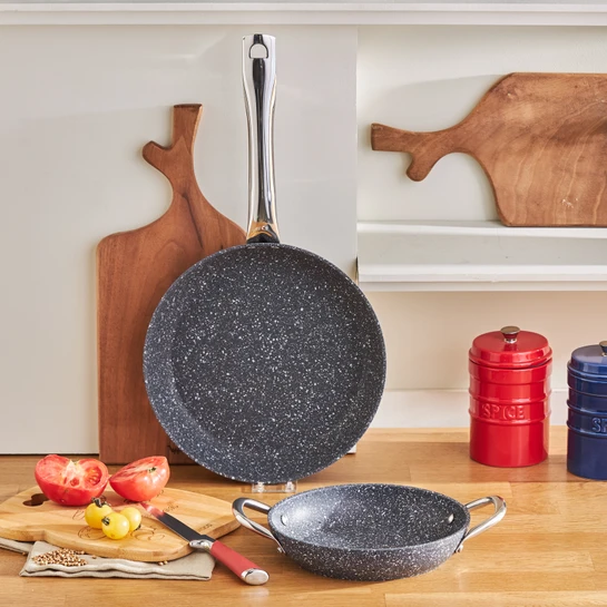 [153.09.01.1646] KARACA BIOGRANITE NAVY STONE PAN-SAHAN SET