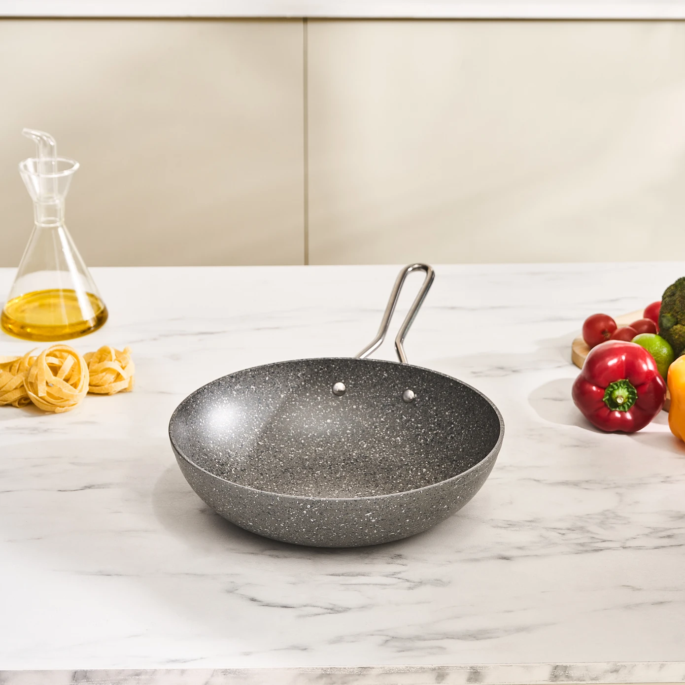 [153.09.01.1846] KARACA SALVADOR BIO GRANITE 28 CM WOK PAN