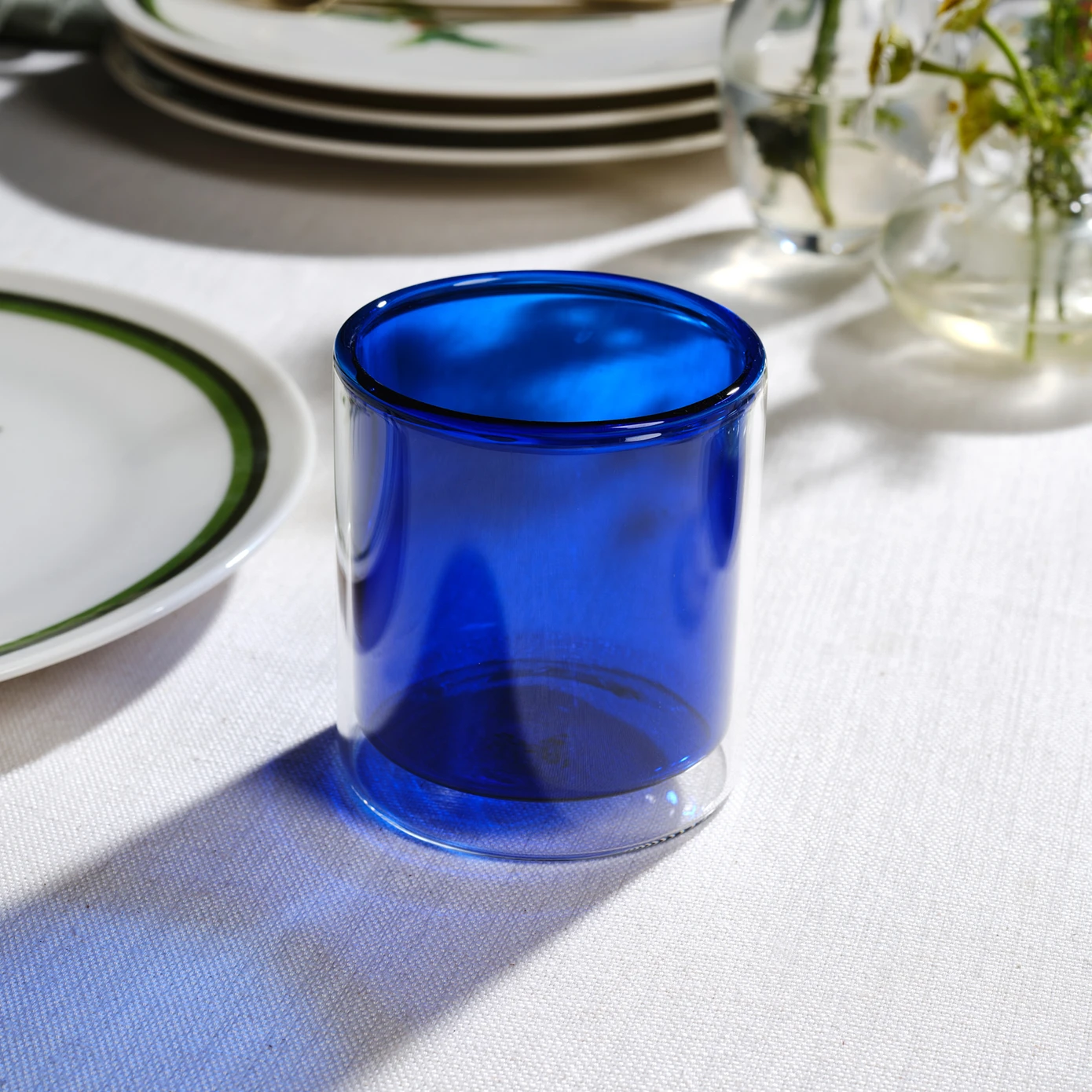 [153.03.08.4476] KARACA PIA BLUE WATER GLASS