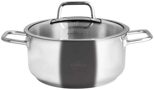 [153.03.08.0039] KARACA GALAXY STEEL POT 34 CM 15,7 LT