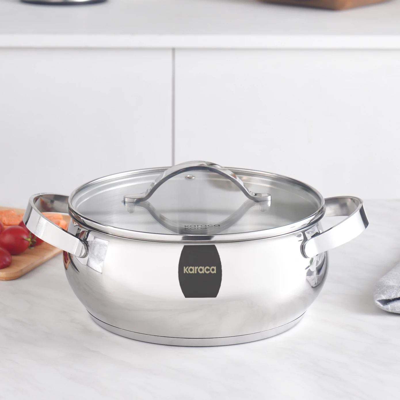 [153.03.08.2803] KARACA KUZINA STEEL POT 22 CM 3.8 LT