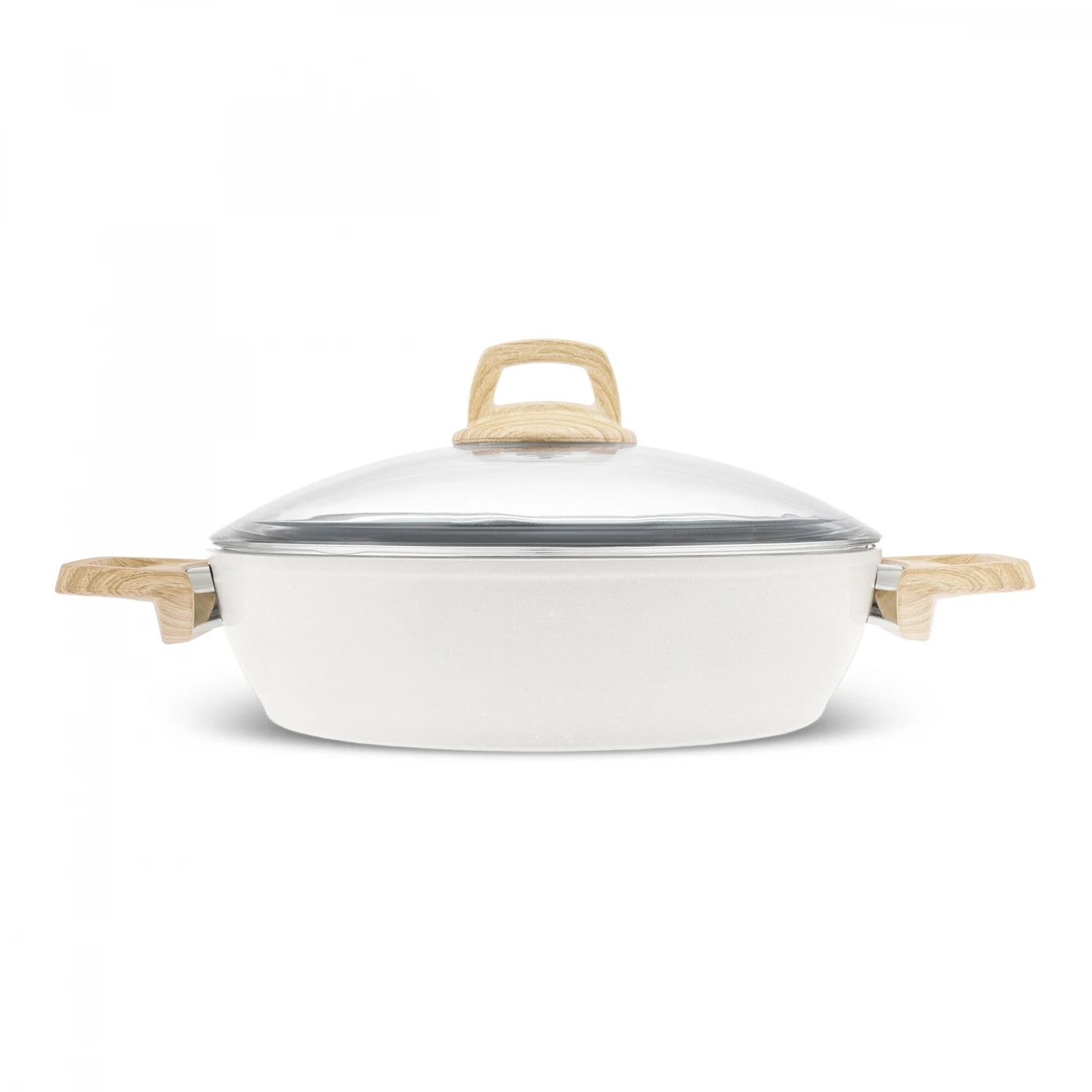 [153.09.01.2558] KARACA SWISS CRYSTAL 26 CM CAULY POT CREAMY