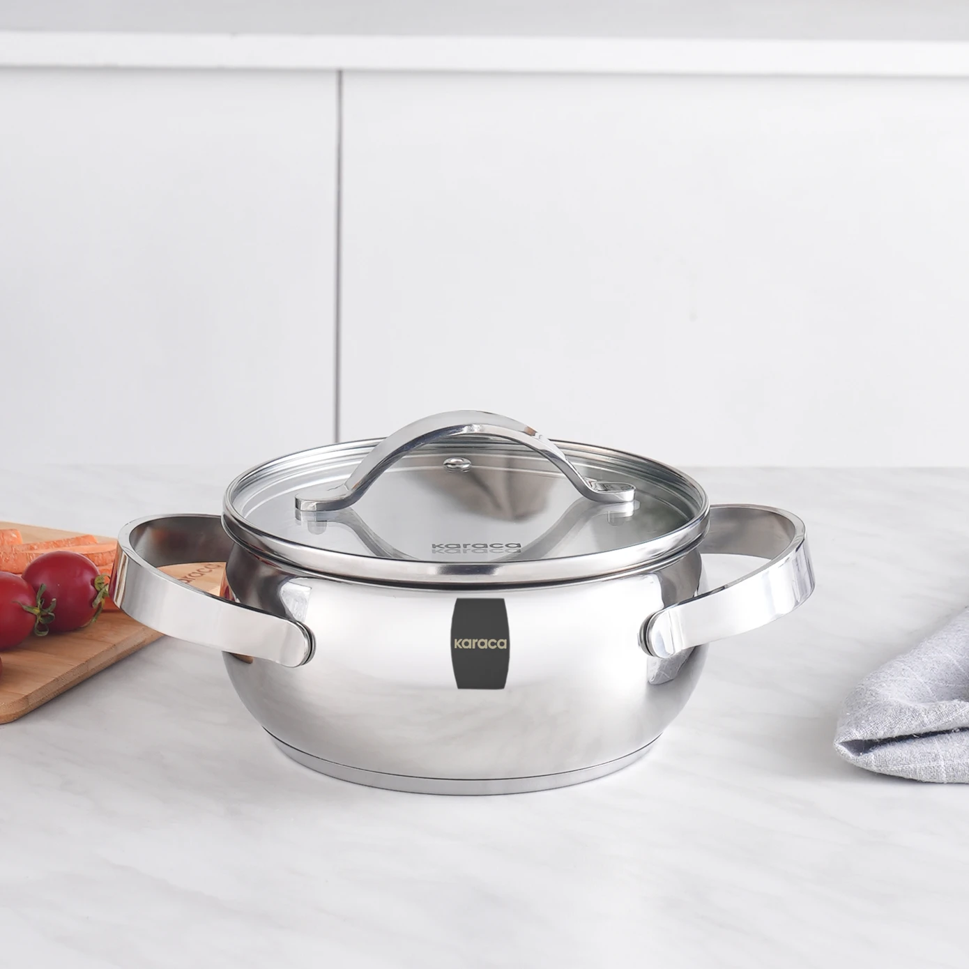 [153.03.08.2800] KARACA KUZINA STEEL POT 16 CM 1.6 LT