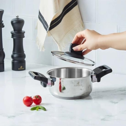 [153.03.08.2242] KARACA SENNA STEEL POT 16 CM 1.6 LT
