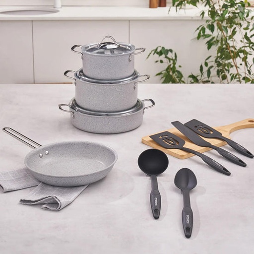 [153.09.01.3568] KARACA BIOGRANITE LENA 12 PIECE COOKWARE SET