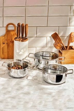 [153.03.08.2540] KARACA ARYA 6 PIECES STEEL SAHAN SET RED