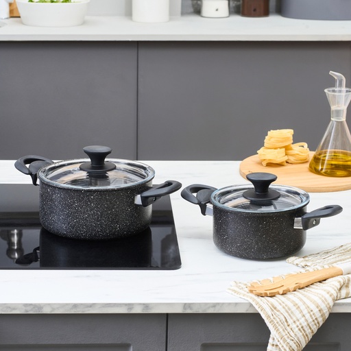 [153.09.01.3562] طقم أواني طهي كاراجا بيوجرانيت لينا مكون من 4 قطع