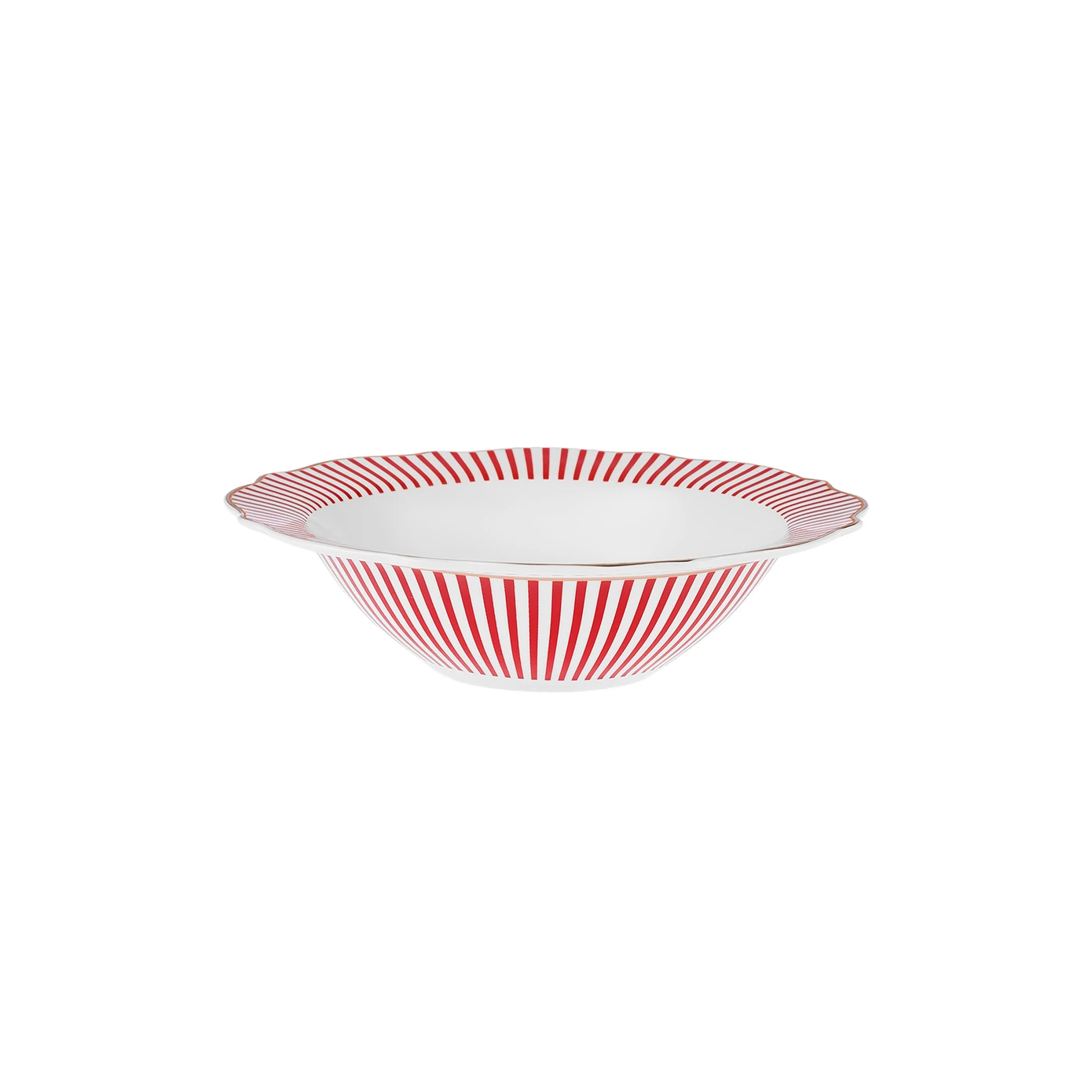 [153.09.01.4370] KARACA NEW ROMANTIC RED THIN STRIPED BOWL 17CM