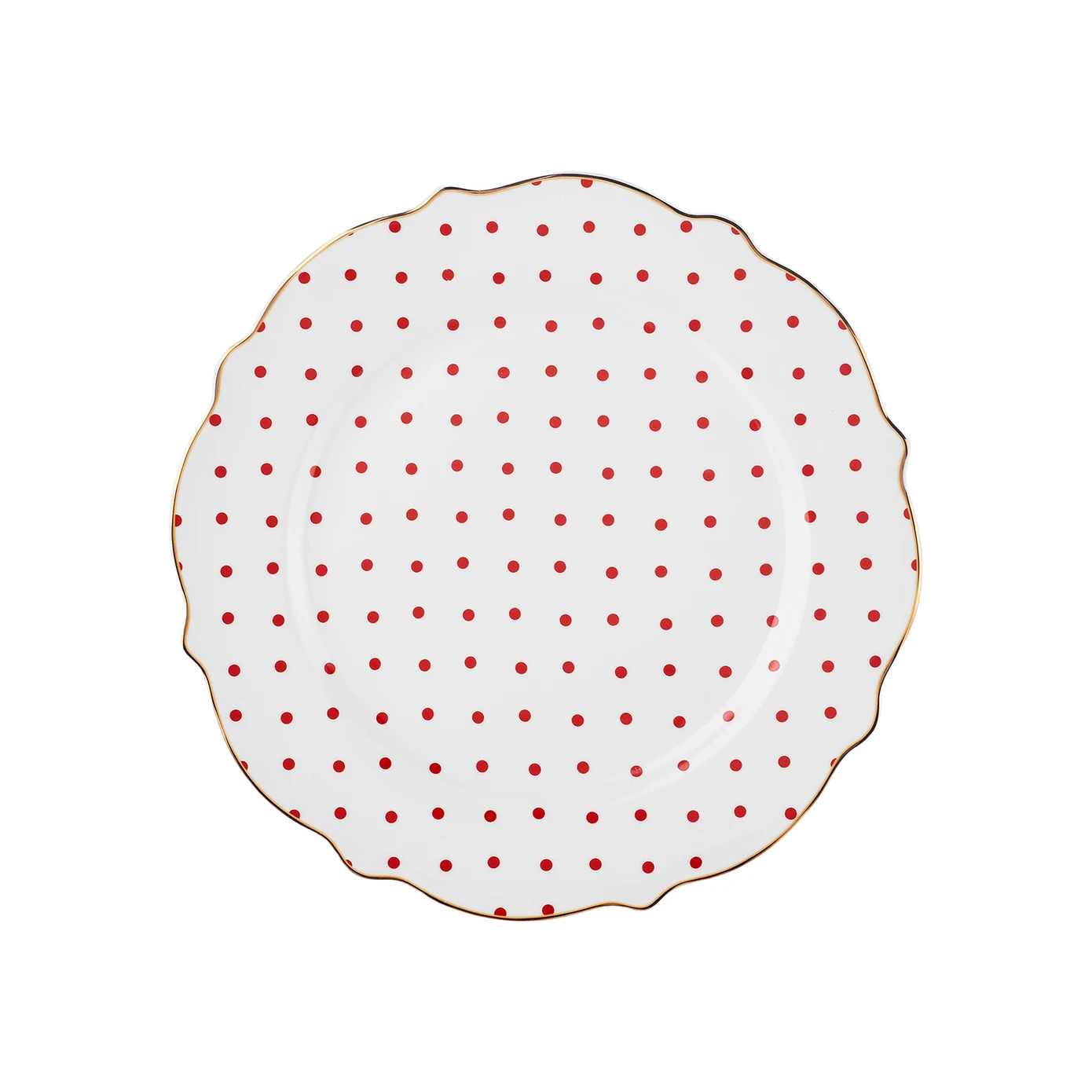 [153.09.01.4365] KARACA NEW ROMANTIC RED POOL CAKE PLATE 21CM
