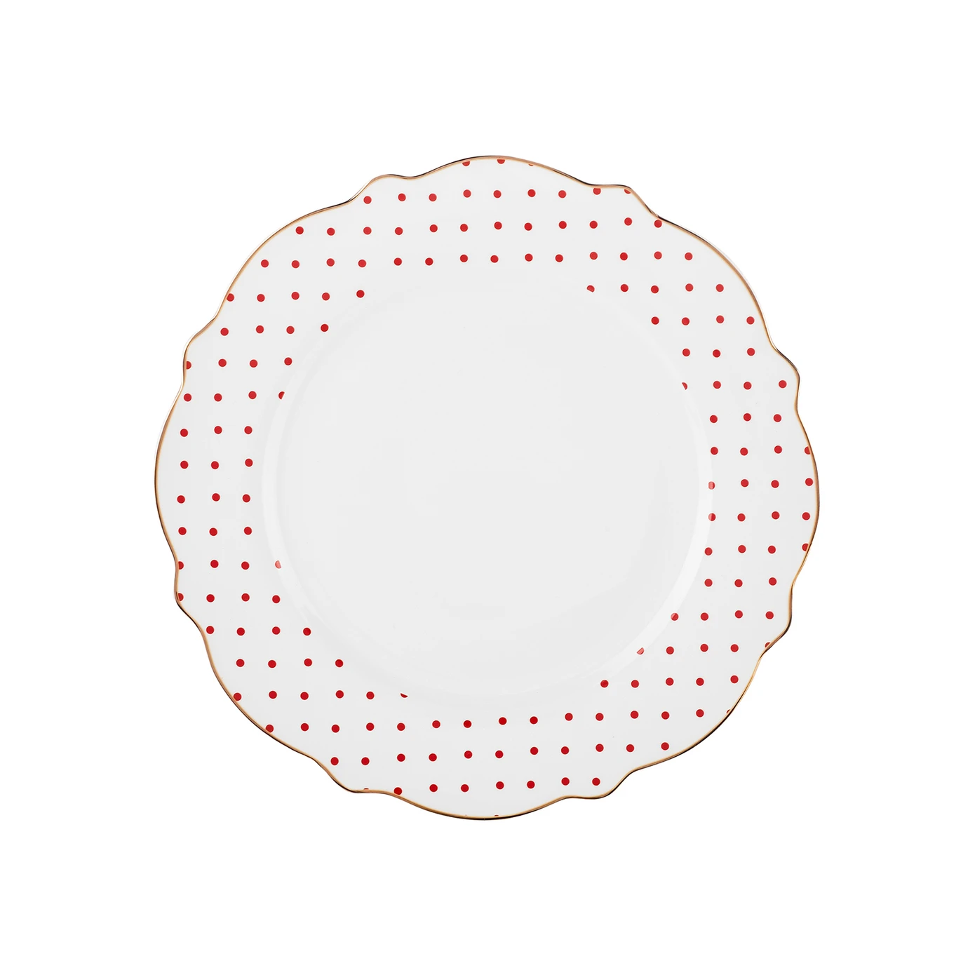 [153.09.01.4353] KARACA NEW ROMANTIC RED polka dot serving plate 27CM