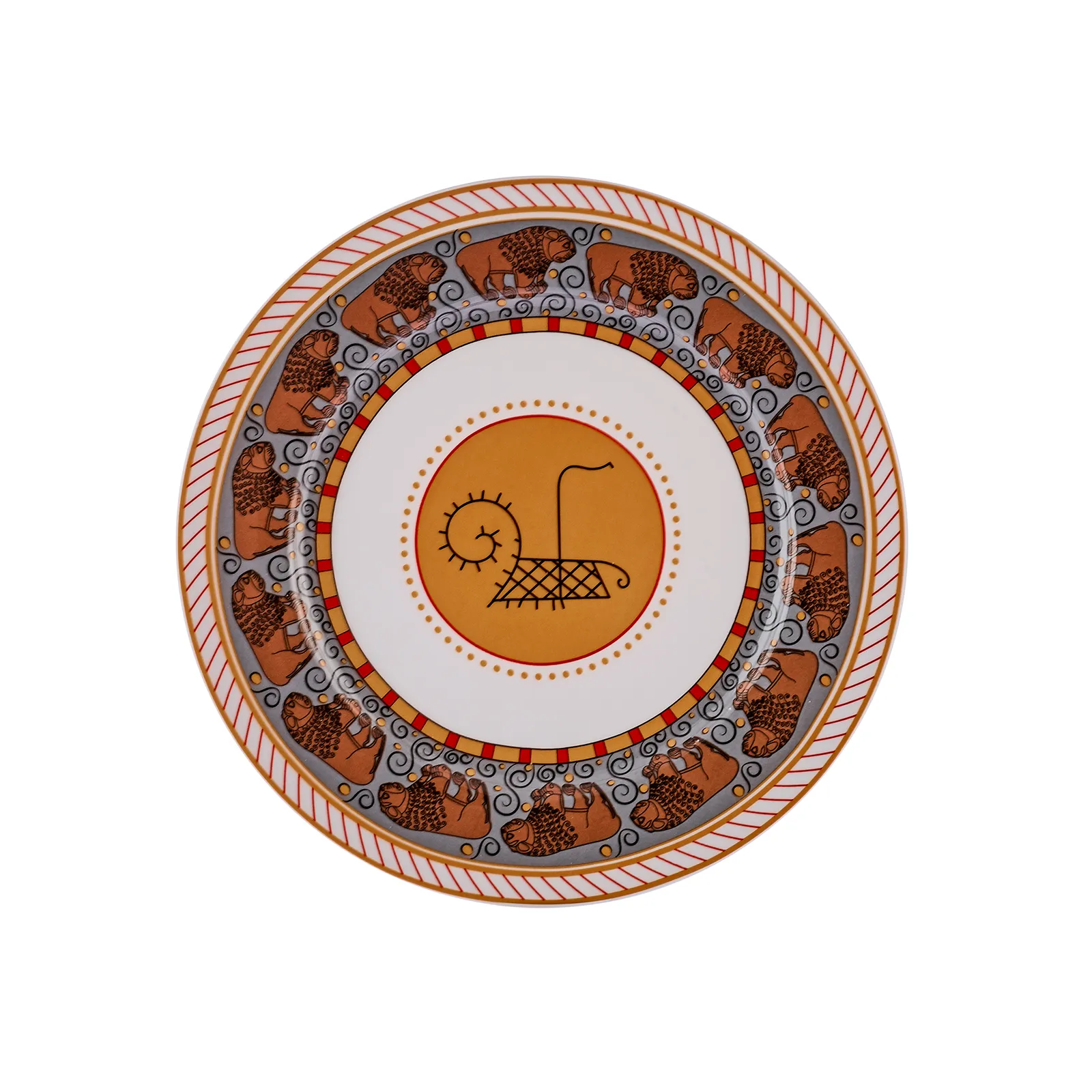 [153.03.06.7671] KARACA X ARSLANTEPE 20CM HİTİT ARSLANI PASTA TABAĞI