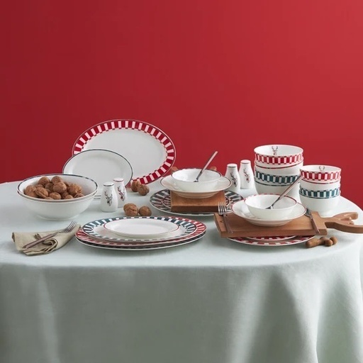 [153.03.06.5632] KARACA ARIES RED 21CM BOAT PLATE