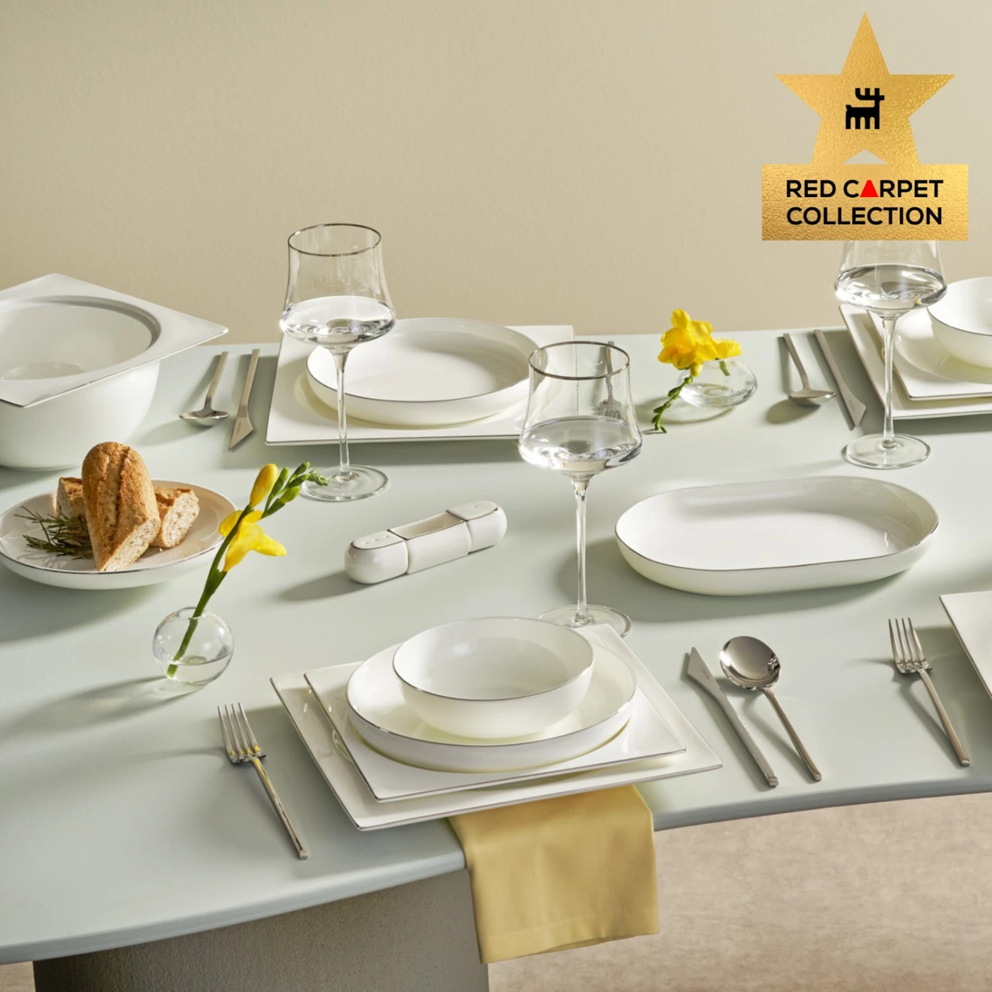 [153.03.08.4324] KARACA FINE PEARL EXTRA NISH PLATIN 62 PRÇ YMT KARE