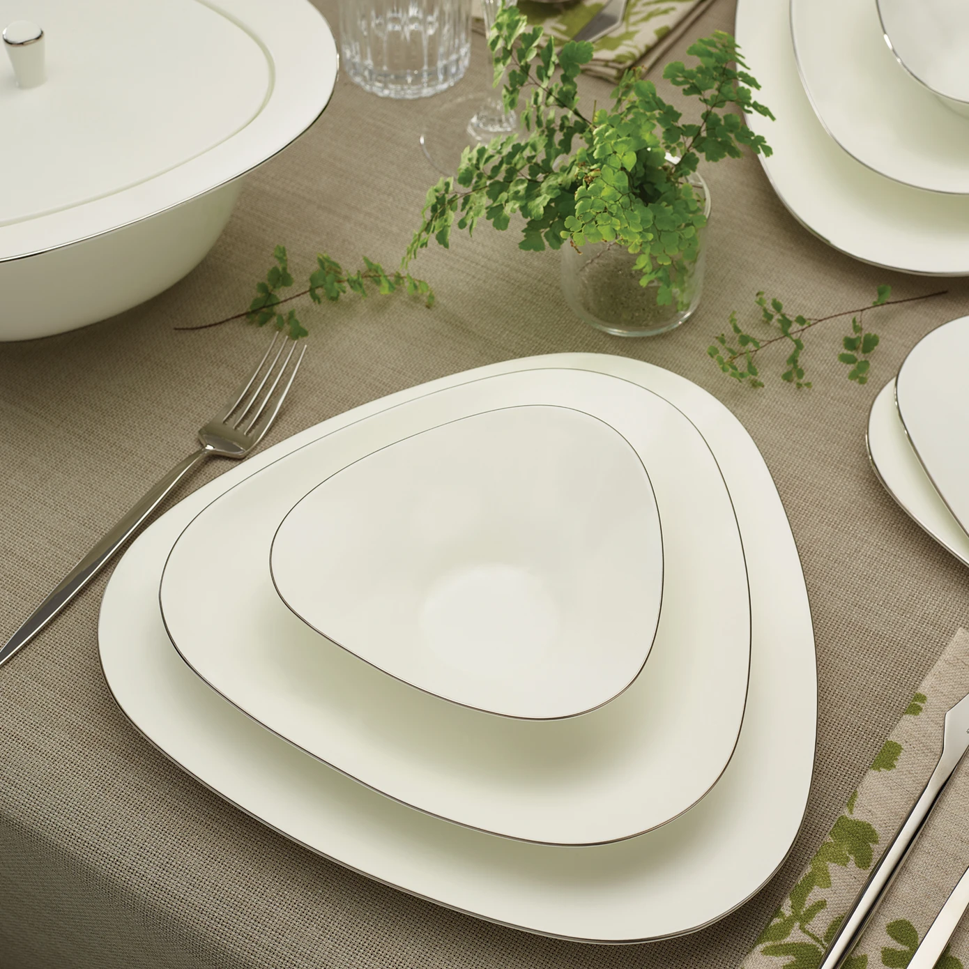 [153.03.08.0191] KARACA FINE PEARL EXTRA TRIO PLATIN 62 PRÇ YMT