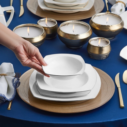 [153.03.08.2034] KARACA CHIARA PLATIN CREAM 60 PIECES YMT Y.SQUARE