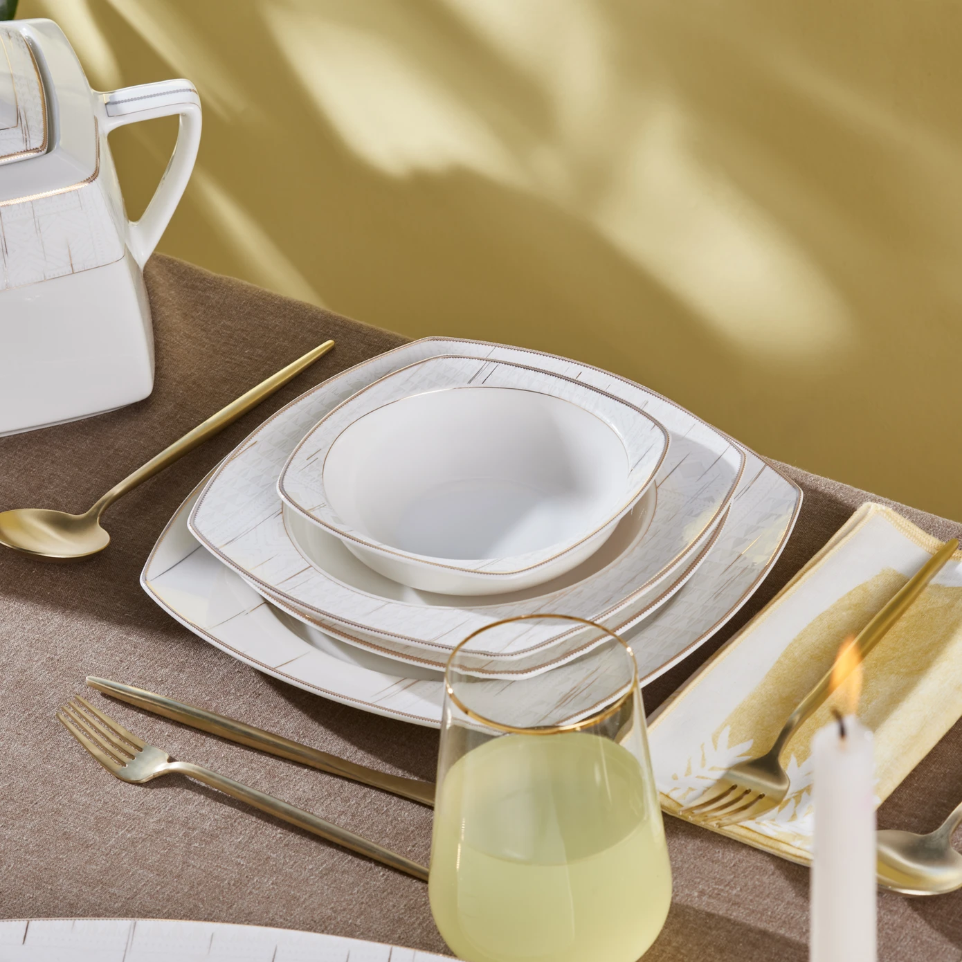[153.09.01.2214] KARACA BATİK GOLD CREAM 60 PRÇ YMT Y.KARE