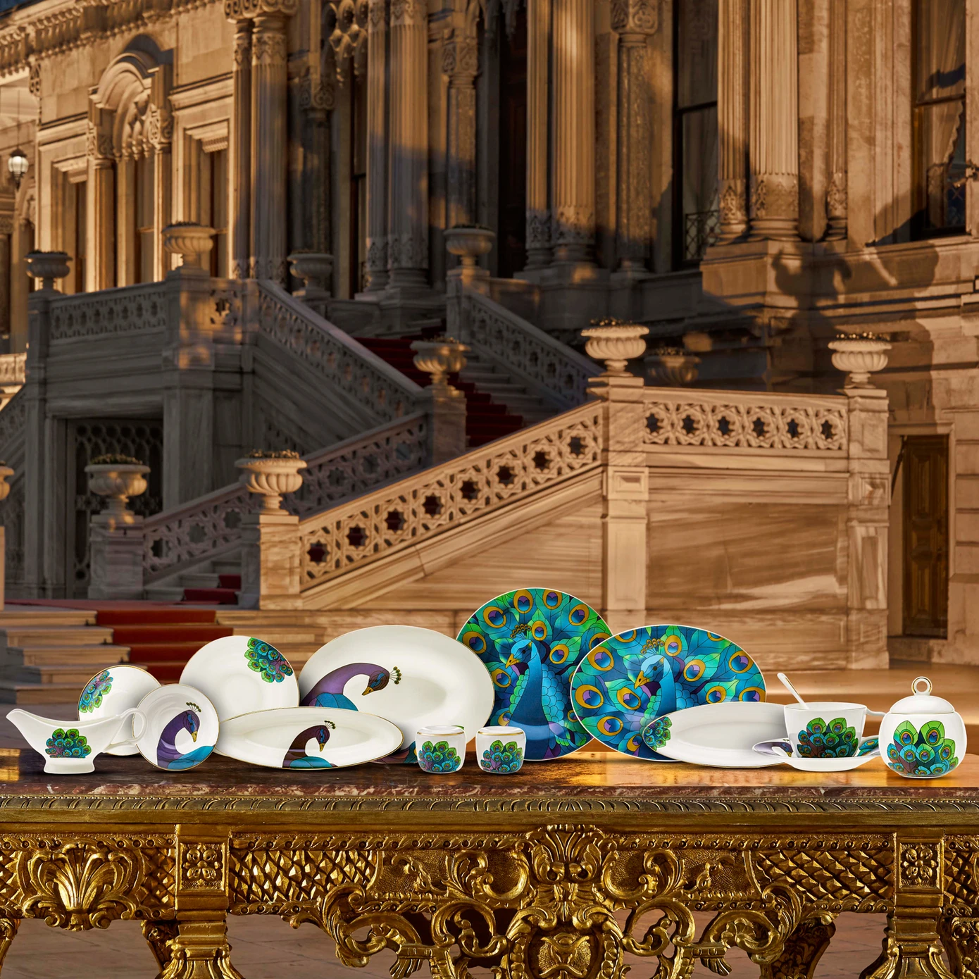 [153.03.08.1672] KARACA X THE SHOP ÇIRAĞAN PALACE FINE PEARL 39 PRÇ KAHV SETİ