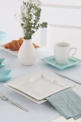 [153.09.01.0595] كاراجا وينكس جرين 28 قطعة مجموعة الإفطار المربعة