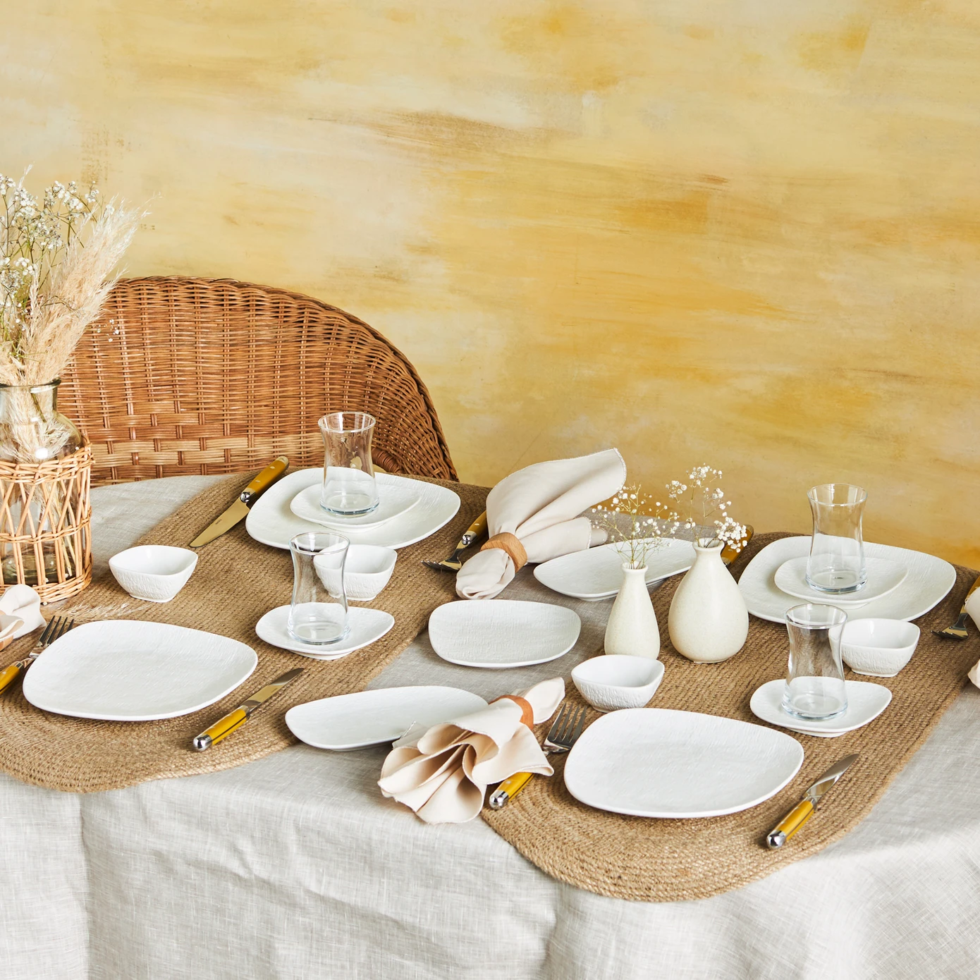 [153.03.08.4504] KARACA CLIFF 26 PIECES BREAKFAST SET RND