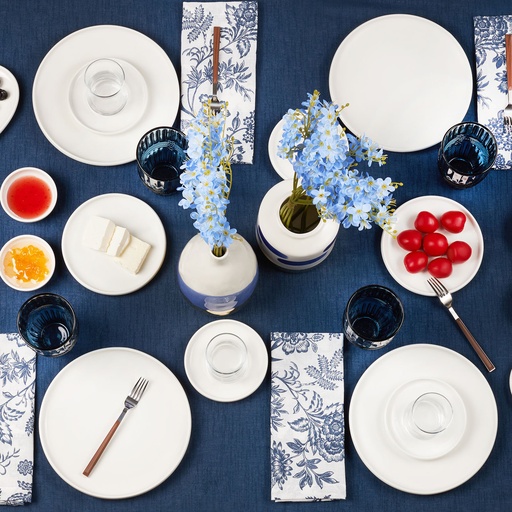 [153.03.08.1055] KARACA CORDELIA WHITE 26 PIECES BREAKFAST SET RND